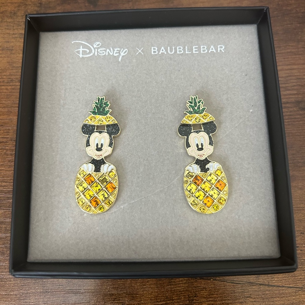 Pineapple Mickey Mouse Earrings